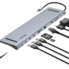 HUB para Macbook Suporte Type-C 10 em 1 4K HDMI 1000Mbps LAN SD TF PD VGA 3x USB 3.0 Audio Docking, Baseus